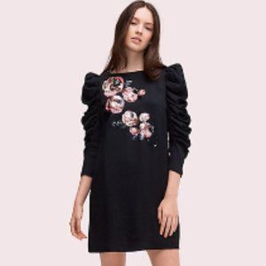 KATE SPADE NY Sequin Embellished Mini Dress -Black